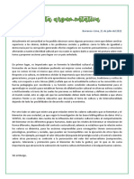 Avance de La Carta Argumentativa - 5A - Xiomara Aponte