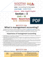 Managerial Accounting Techniques and Cost Types