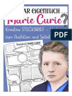 Marie Curie - Kostenlos Steckbrief Für Den Geschichtsunterricht Und Physik in Der Grundschule Und Sekundarstufe