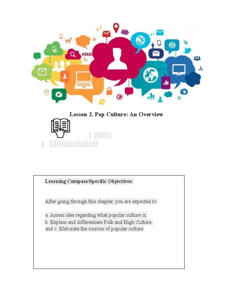 Lesson 2 Gel 423 Popular Culture An Overview Pdf Popular Culture