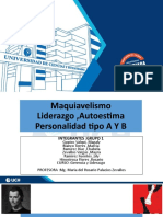 GERENCIA Y LID - Maquiavelismo Liderazgo, Autoestima Personalidad Tipo A Y B