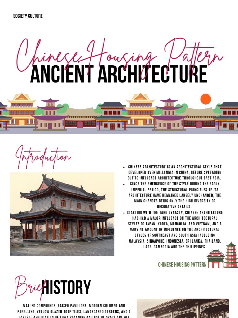 Ancient Chinese Housing Patterns | PDF | Roof | Architectural Design