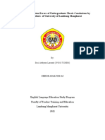 An Analysis of Written Errors of Undergraduate Thesis Conclusions by ELESP Students of University of Lambung Mangkurat