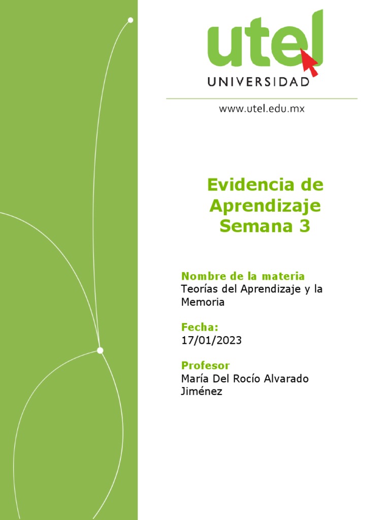 Teorías Del Aprendizaje y La Memoria - Semana 3 - P | PDF | Aprendizaje ...