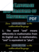 Language of Math