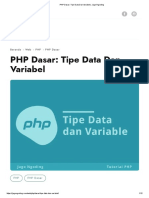PHP Dasar - Tipe Data Dan Variabel - Jago Ngoding