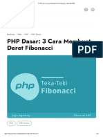 PHP Dasar - 3 Cara Membuat Deret Fibonacci - Jago Ngoding