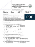 Ujian Akhir Semester Fiqih Kelas VII Pondok Pesantren Salafiyah