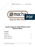 Mocha Shape For After Effects Release Notes