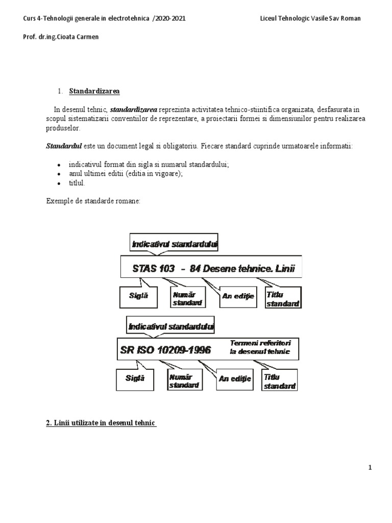 Curs4 Standardizare, Format, Linii | PDF