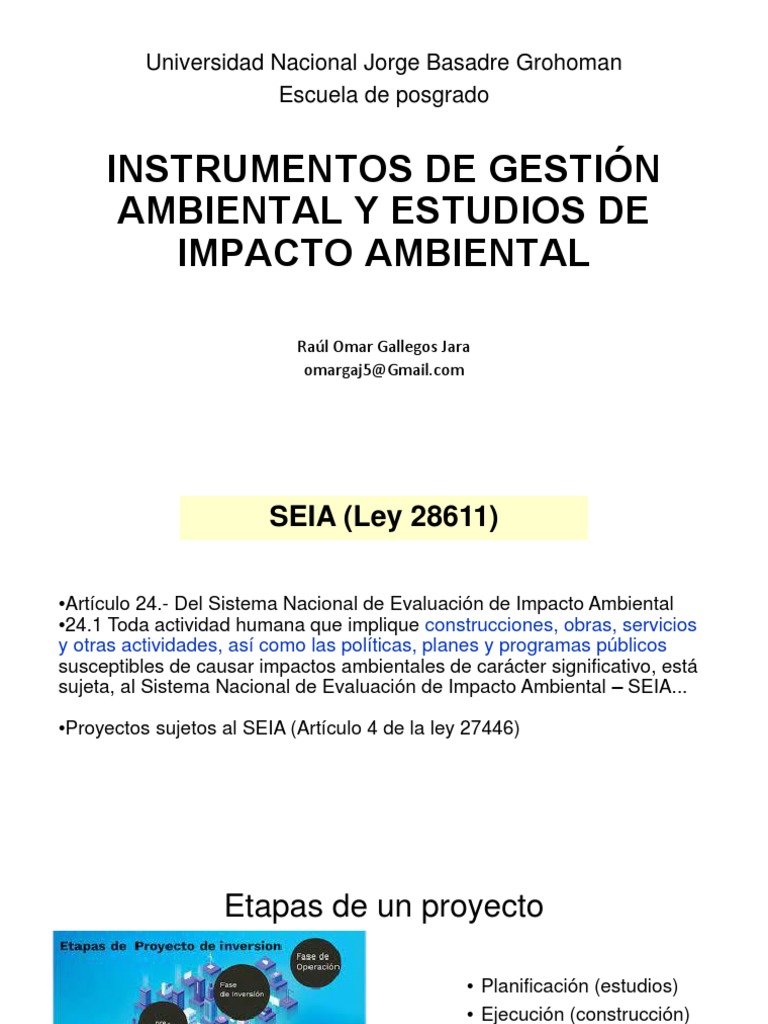 Gestión Ambiental y Estudios de Impacto | PDF | Evaluación de impacto ...
