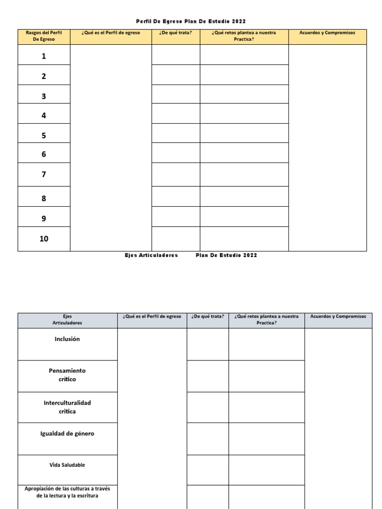 Perfil de Egreso Plan de Estudio 2022 | PDF