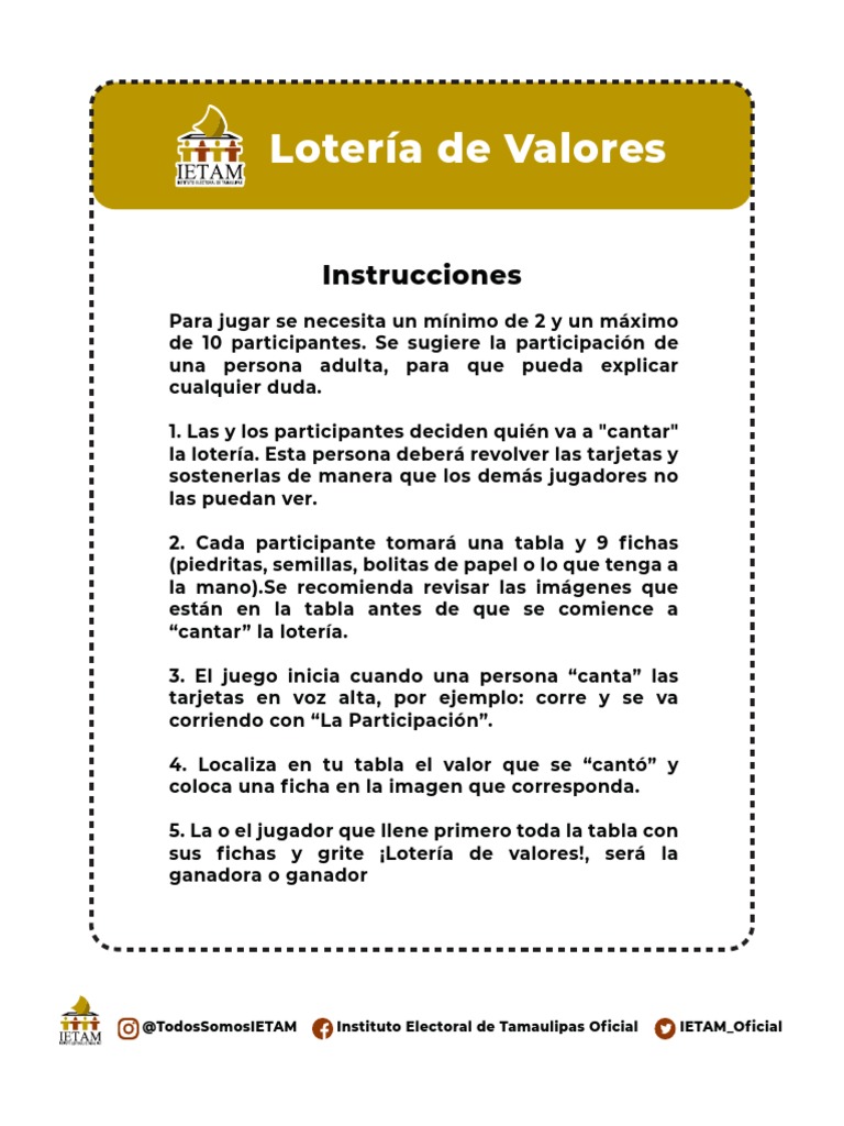 Lotería de Valores | PDF