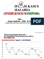 Klasifikasi Kasus Malaria (Indigenous - Import) Presentasi