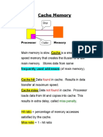 Cache Memory: Frequently Used Addresses (Of Main Memory)