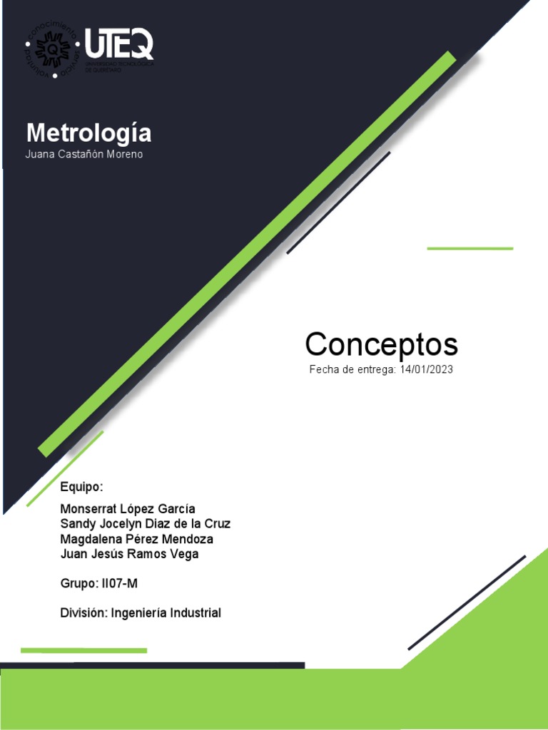 Conceptos Metrologia Equipo | PDF | Medición | Metrología