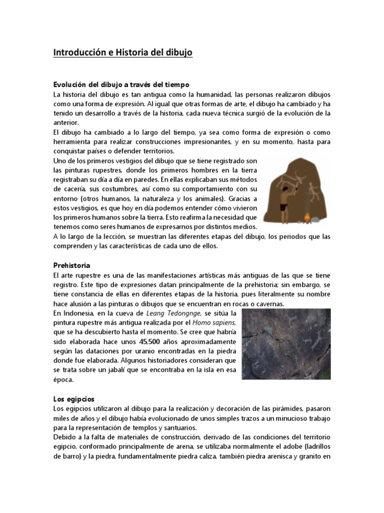 Evolución del Dibujo a lo Largo de la Historia | PDF | Diseño asistido ...