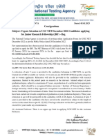 Subject: Urgent Attention To UGC NET December 2022 Candidates Applying For Junior Research Fellowship (JRF) - Reg