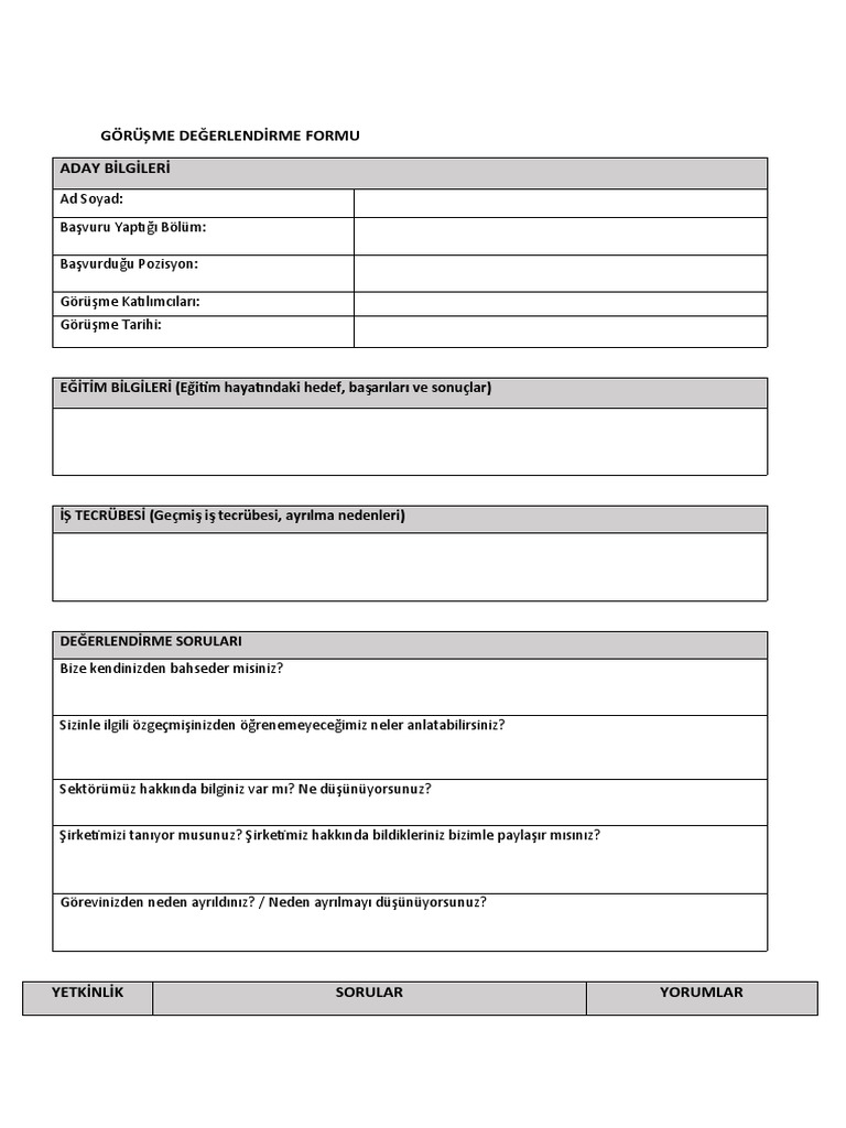 G r me de erlendirme formu pdf