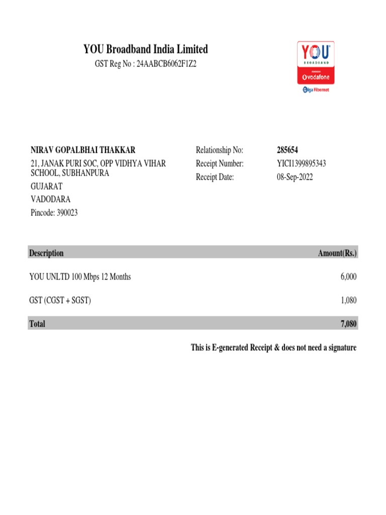 Sample Bill | PDF