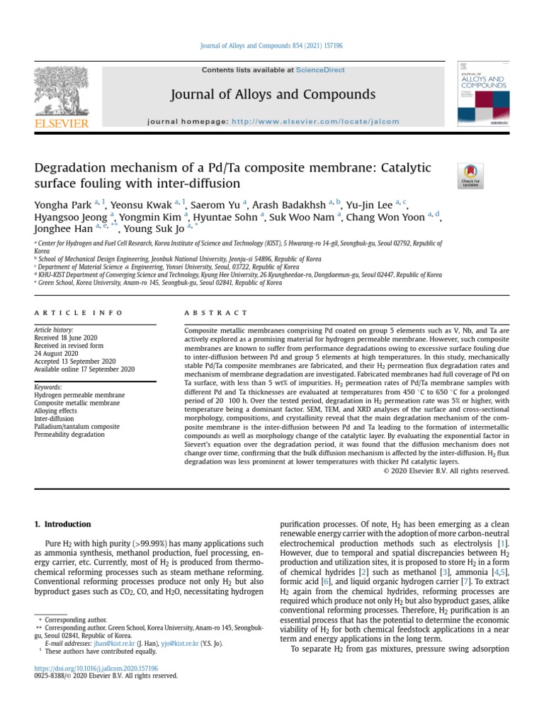 Journal of Alloys and Compounds - 2021 | PDF | Palladium | Transmission ...