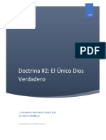 CLASE No.19, DOC. 2. EL ÚNICO DIOS VERDADERO, LOS ATRIBUTOS DE DIOS