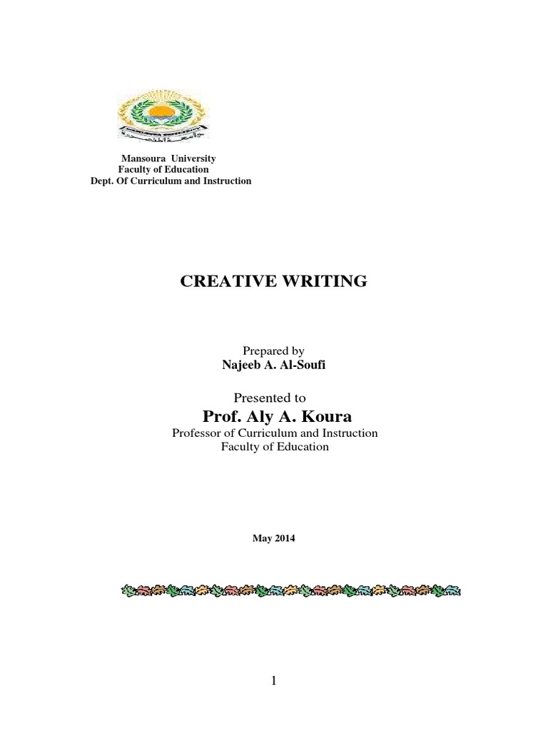 Creative Writing: Techniques and Benefits | PDF