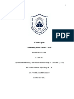 Measuring Blood Glucose Level