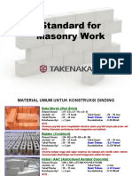 Procedure of Masonry Work