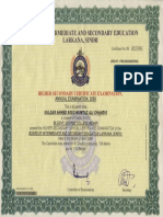 HSC Certificate