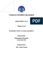 COMSATS UNIVERSITY ISLAMABAD ASSIGNMENT CHAPTERS 8 & 9