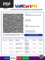 Vaccination Certificate