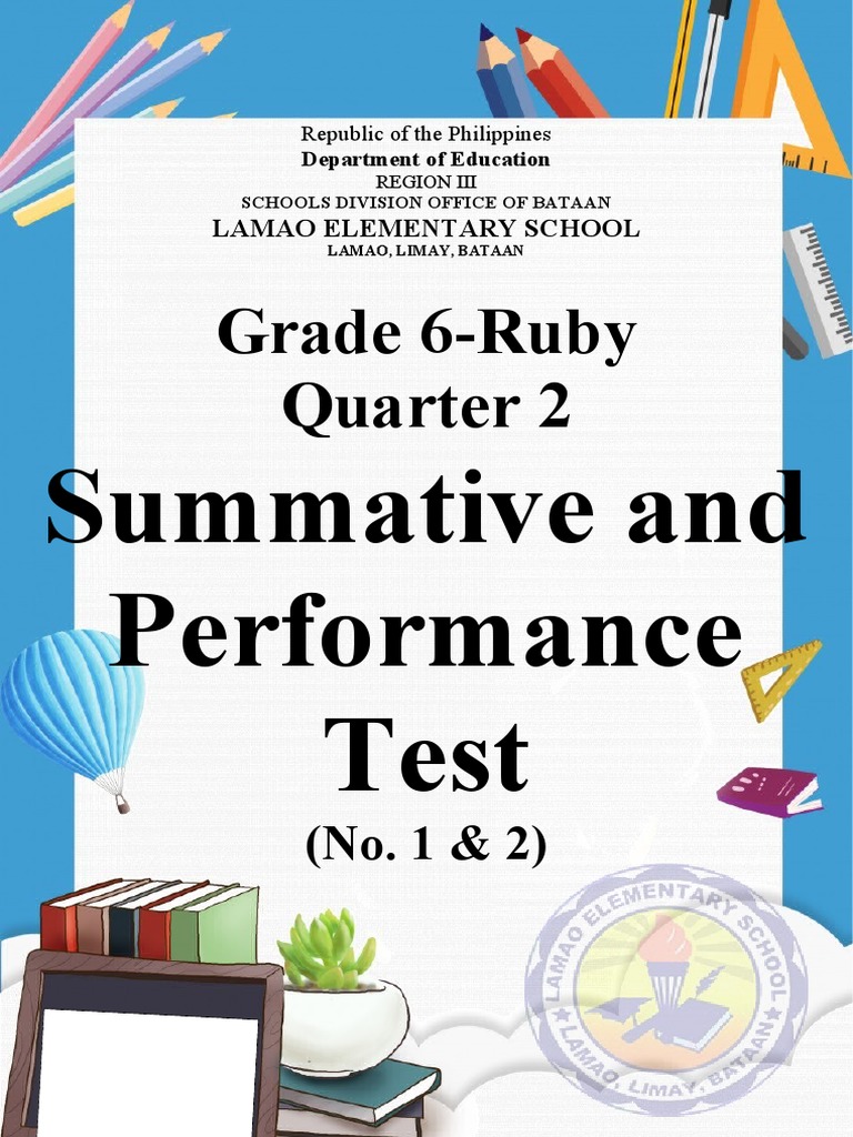 SUMMATIVE and PERFORMANCE TEST Q2 NO.1&2 | PDF