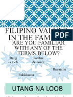 Filipino Values in The Family