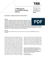 Analysis of Factors Affecting The Sustainable Success of Airlines During The COVID-19 Pandemic