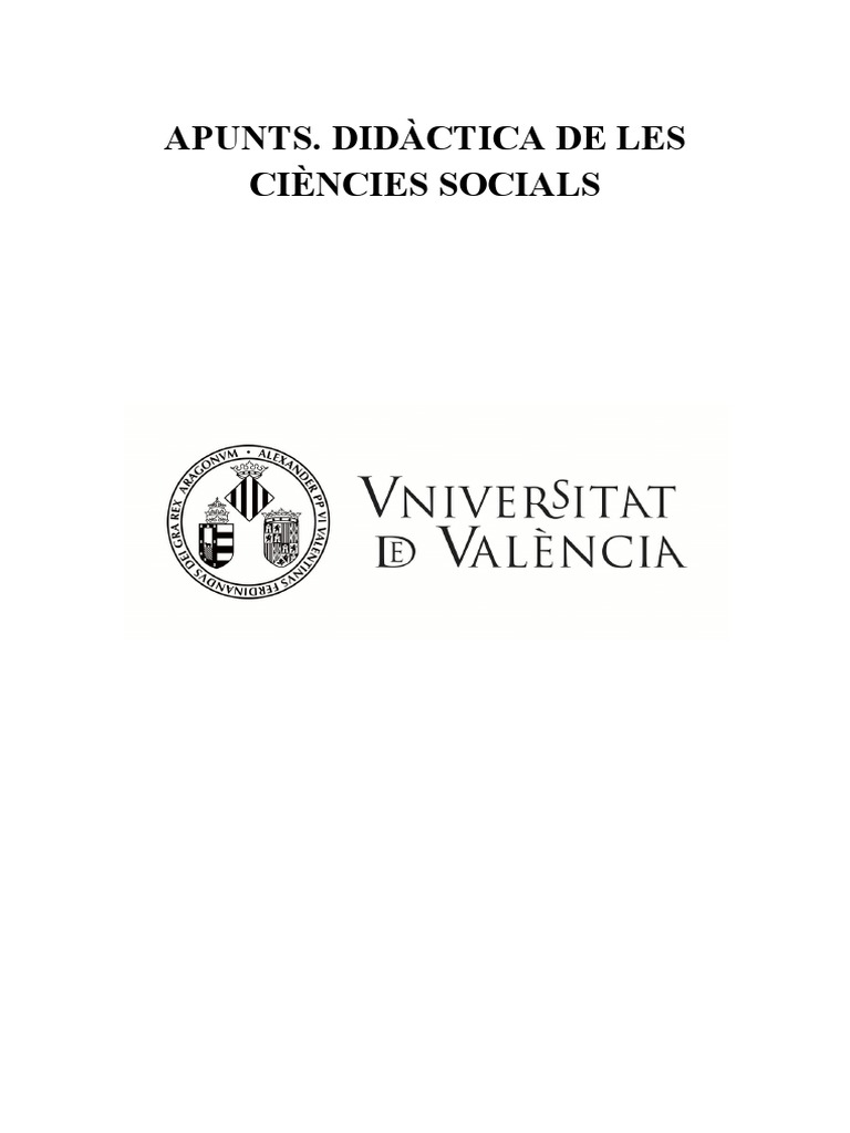 Apuntes Didactica Ciencias Sociales Magisterio Uv | PDF