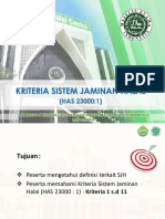 Kriteria Sistem Jaminan Halal 1-11