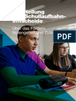 Beurteilung Schullaufbahnentscheide