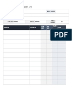 Simple Project Plan Template