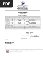 Private School - Grade 1 Matatag Class Program | PDF | Phonics | Cognition