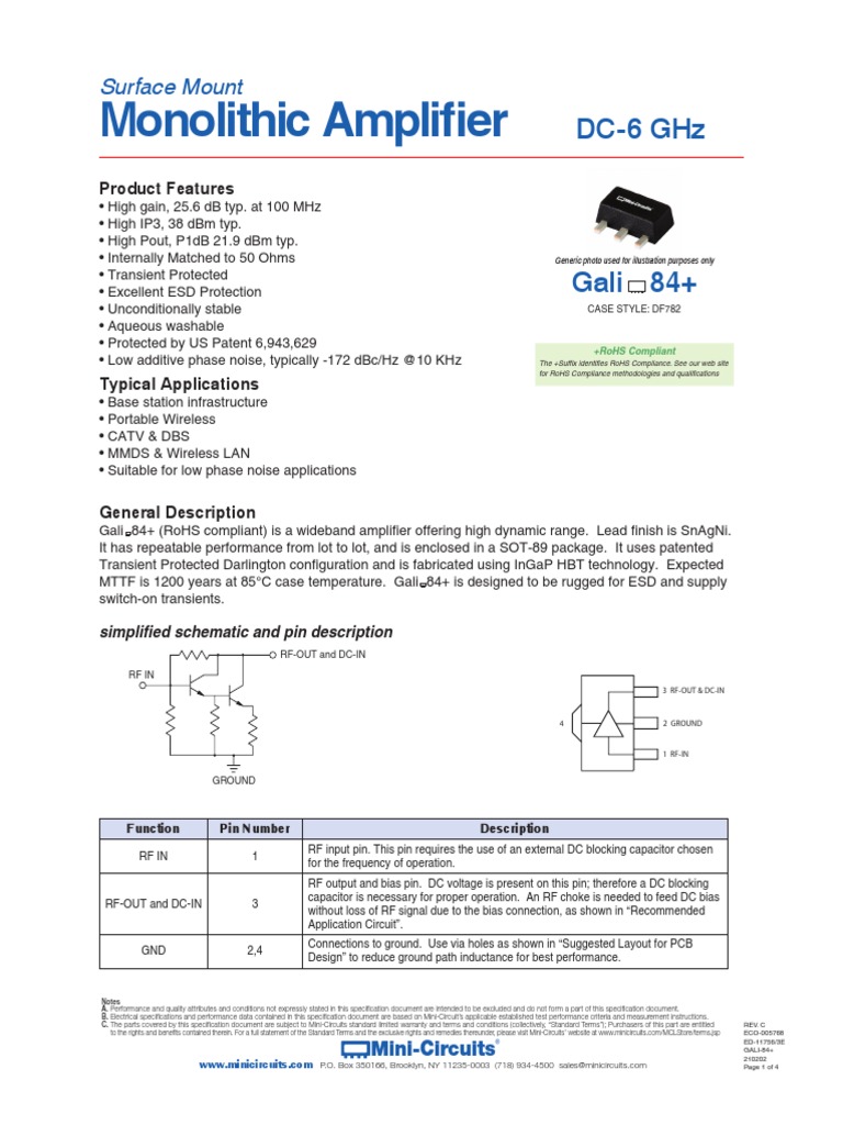 GALI 84 2b-1700506 | PDF | Amplifier | Capacitor