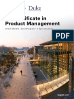 Brochure - Duke PG Certificate in Product Management Brochure