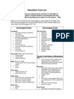 Paleolithic Food List