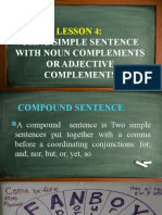 Grade 5 English Compound and Complex Sentence