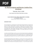 Download Fast Dissolving Drug Delivery System Bpharm Project by naresh_choudhary_15 SN62070355 doc pdf