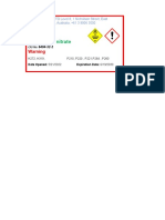 Secondary Labeling GHS Compliant