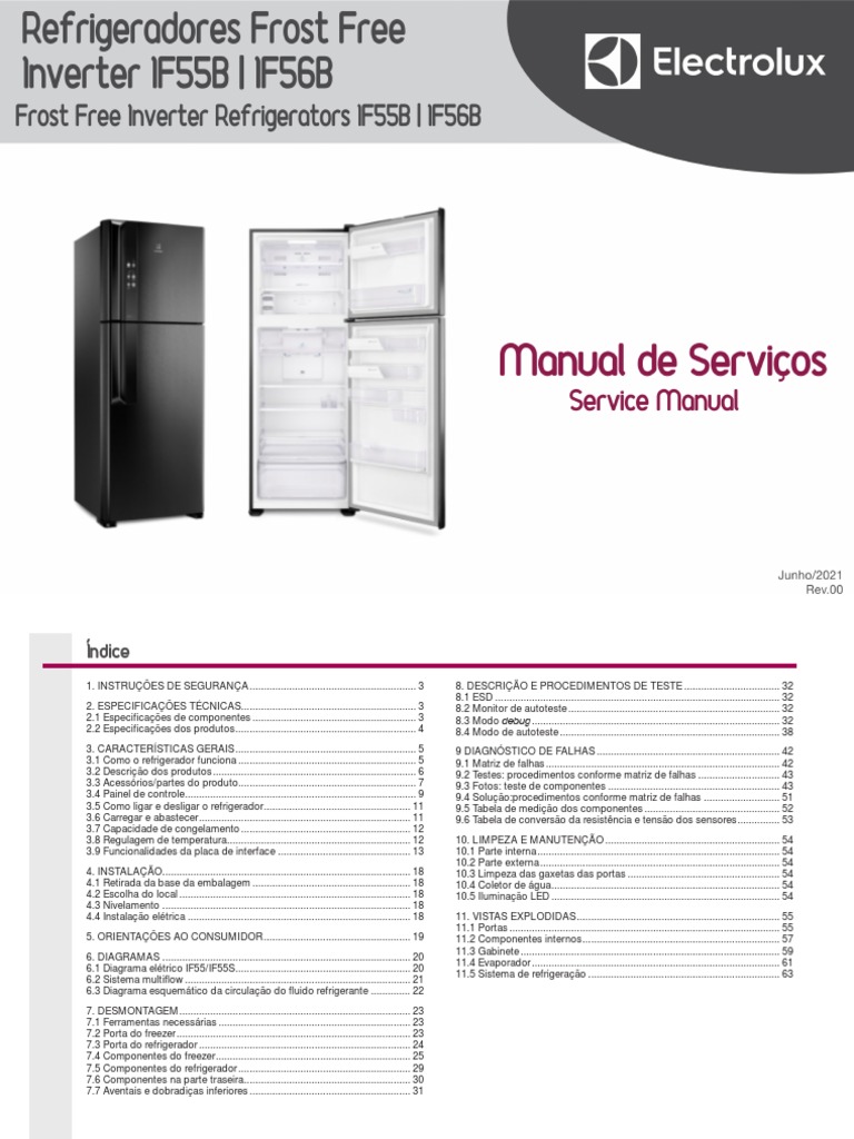 Manual da Geladeira Electrolux IF55/IF56B | PDF | Casa e Jardim