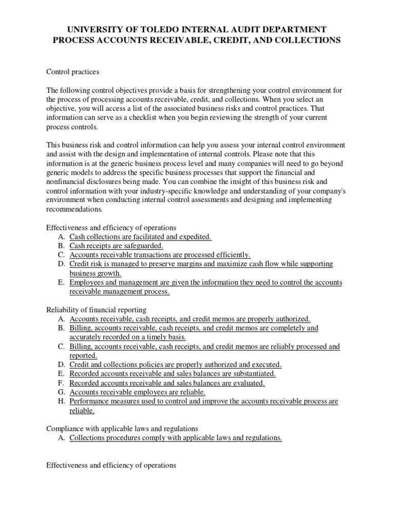 108process Accounts Receivable Credit and Collections PDF Credit