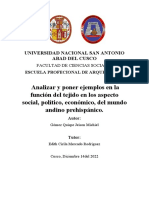 Analisis de Los Aspectos Sociales, Economicos y Politicos de Los Tejidos