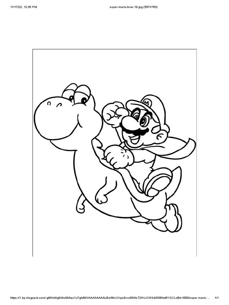 Super Mario Template PDF